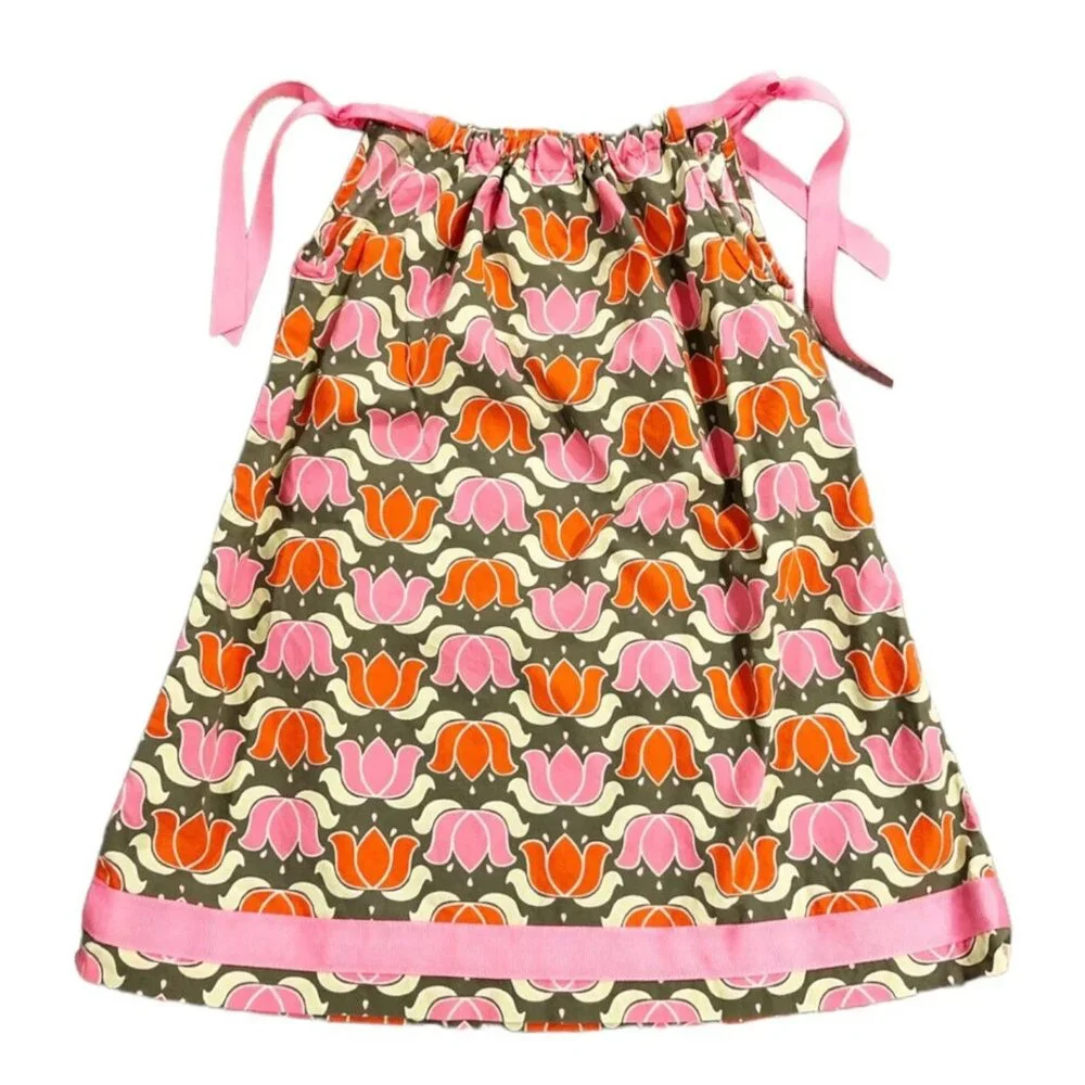 Hanna Andersson Sz 90 (3) Floral Tulip Pillowcase Dress